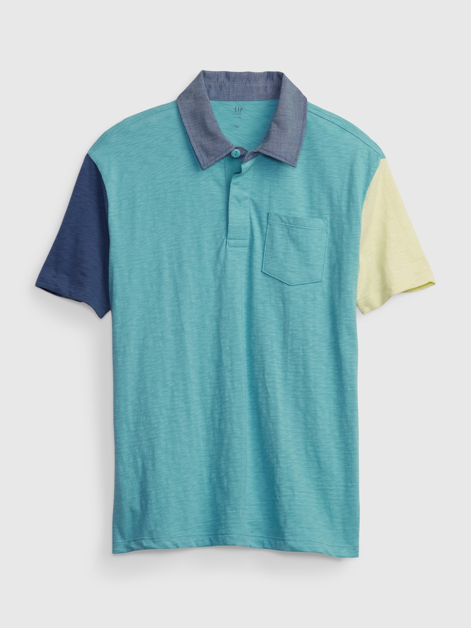 Kids Chambray Collar Polo Shirt Gap