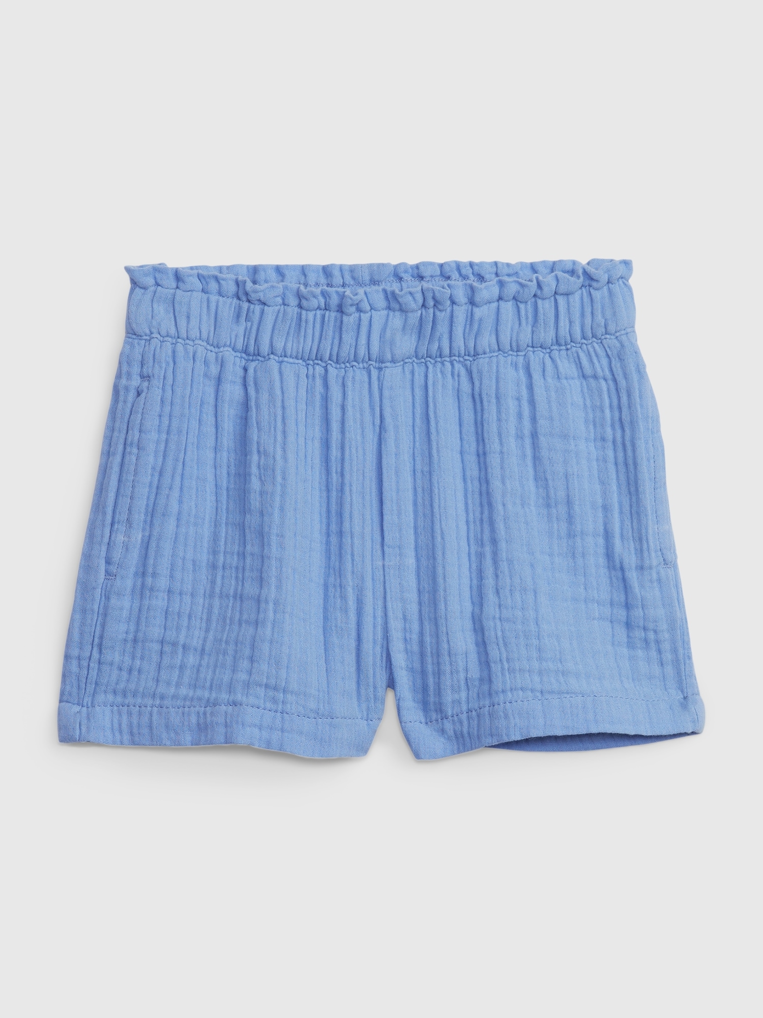 Gap Toddler Crinkle Gauze Pull-On Shorts blue. 1