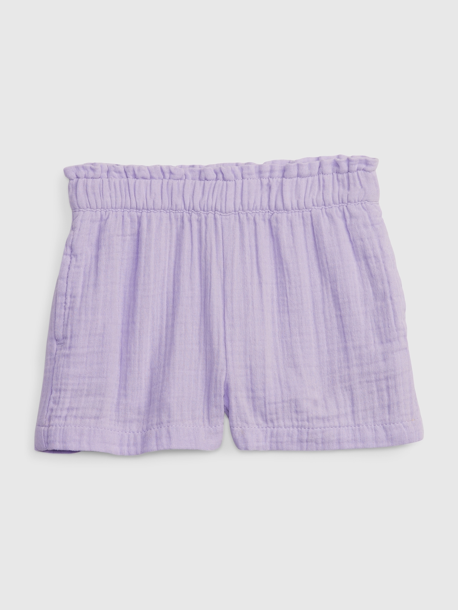 Gap Toddler Crinkle Gauze Pull-On Shorts purple. 1
