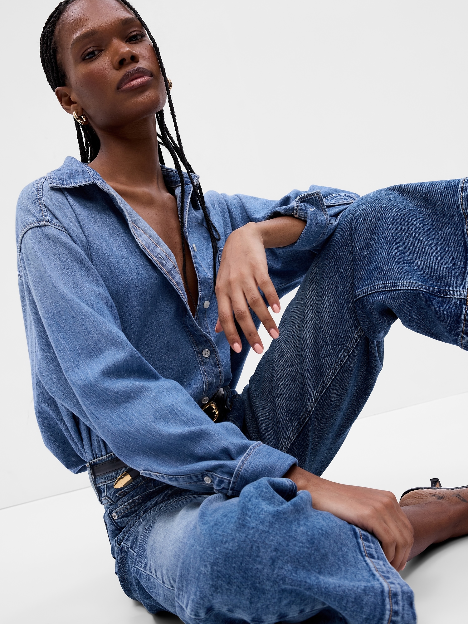 High Rise Stride WideLeg Ankle Jeans Gap