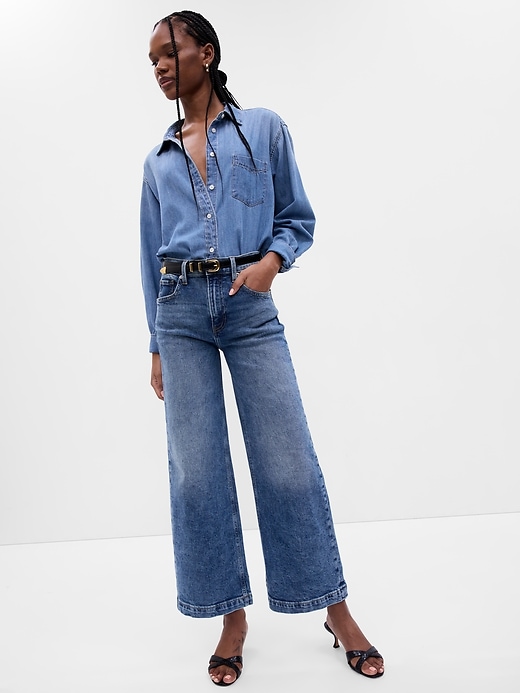 Rise Stride Jeans Gap High Waisted Straight Leg Jeans Denim