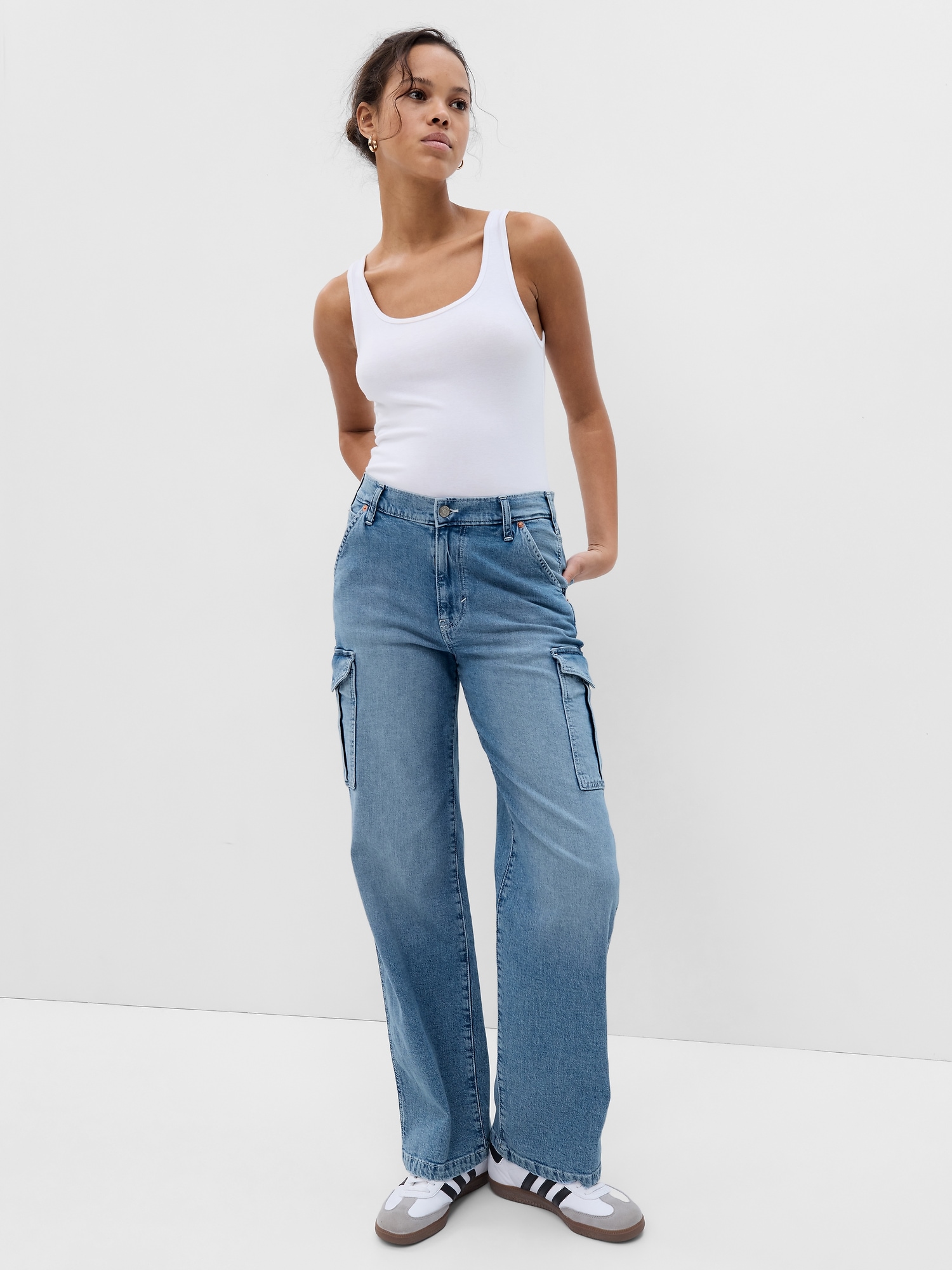 Mid Rise '90s Loose Cargo Jeans