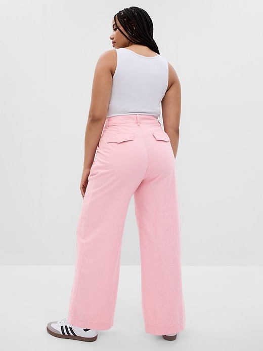 Image number 5 showing, Linen-Cotton Pleated Pants