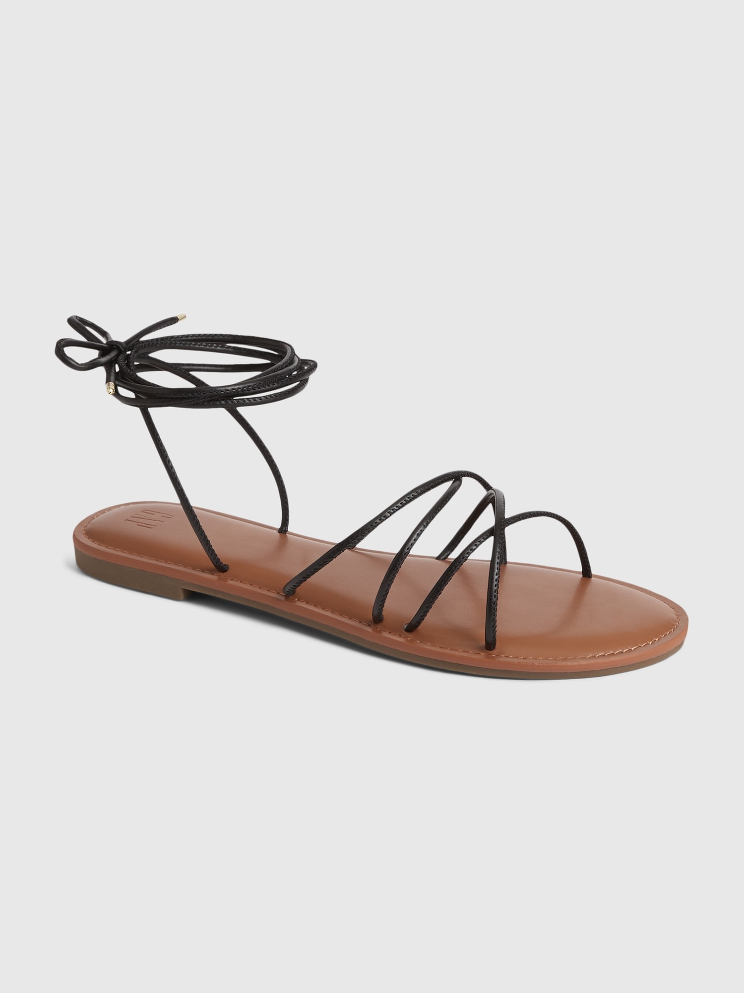 Gap Strappy Lace-Up Sandals black. 1