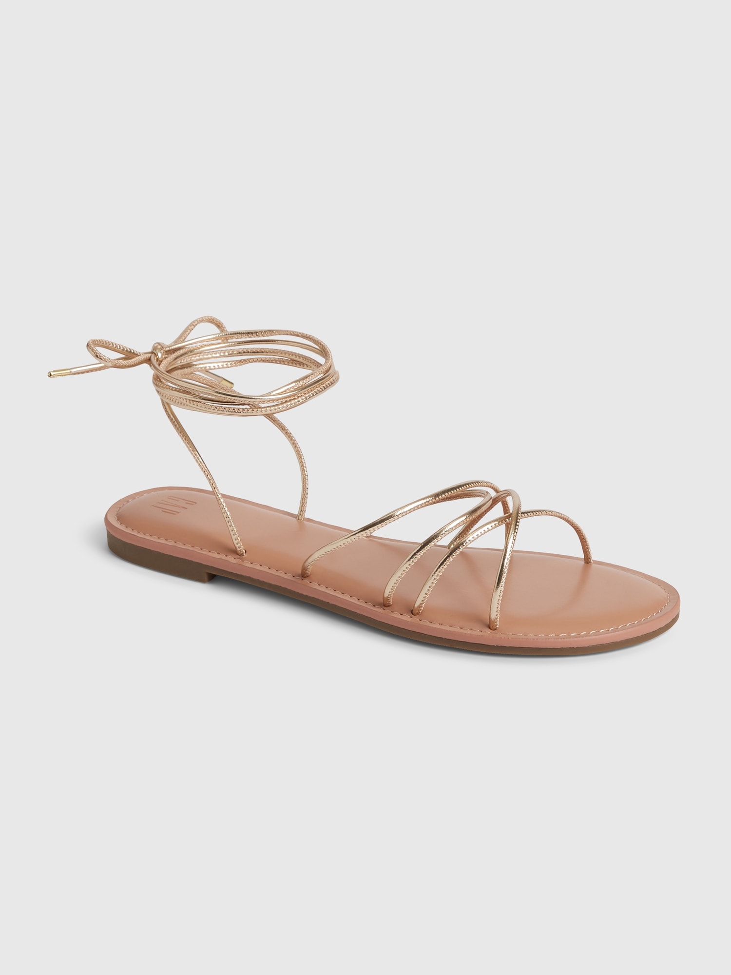 Gap Strappy Lace-Up Sandals gold. 1