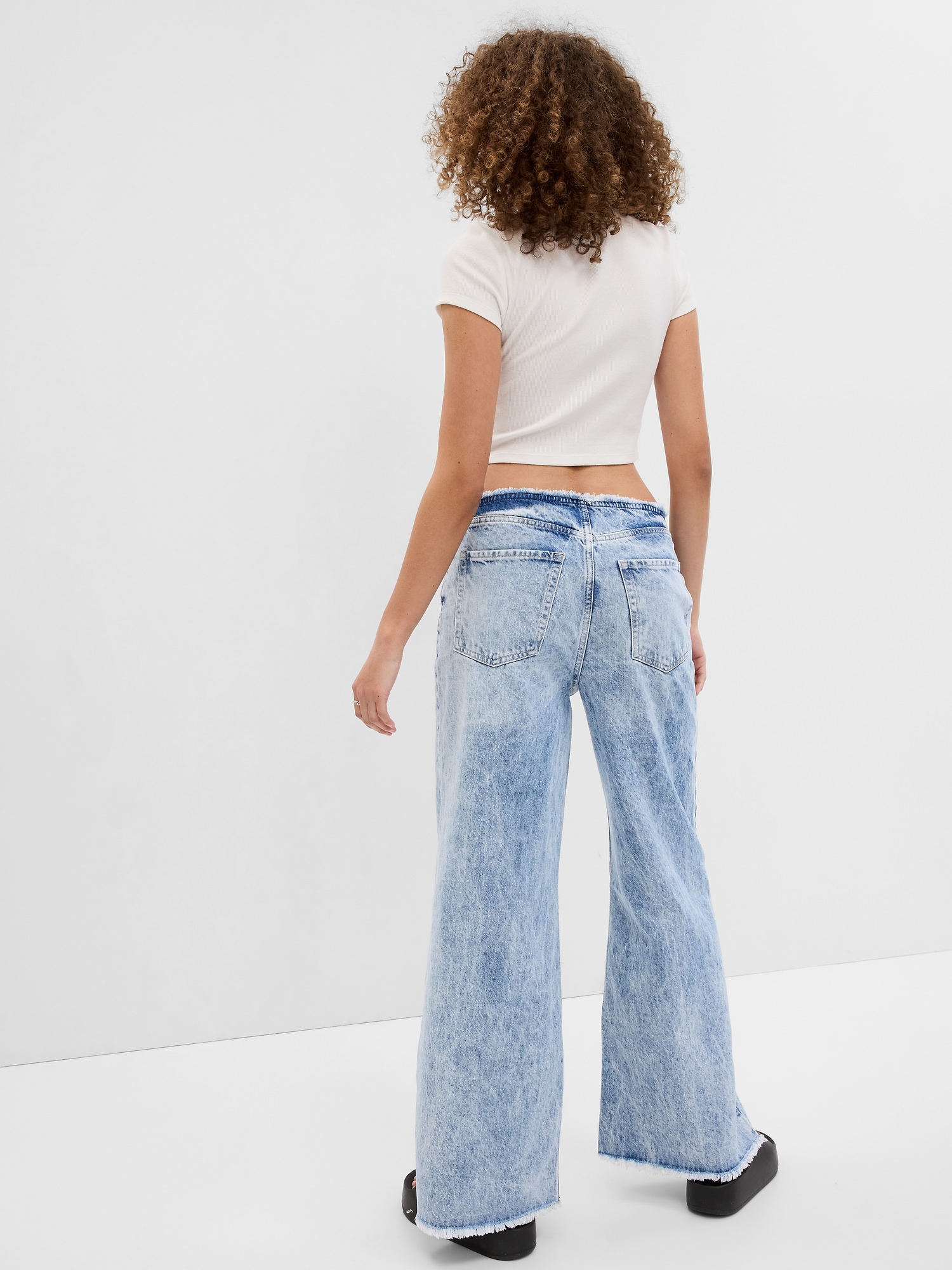PROJECT GAP Low Rise Wide Baggy Jeans with Washwell | Gap