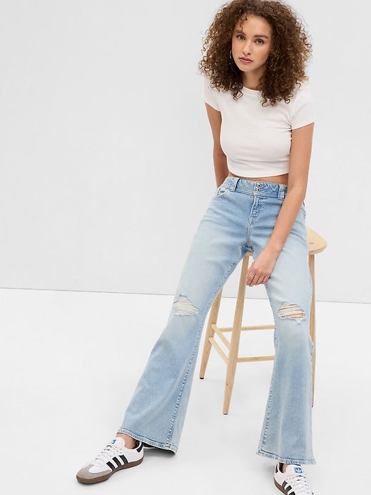 View large product image 1 of 4. Low Rise Y2K Flare Jeans