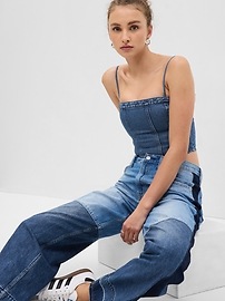 View large product image 3 of 4. Denim Corset Top