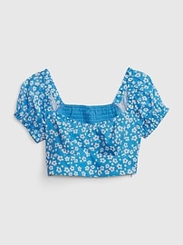 Image number 4 showing, Organic Cotton Puff Sleeve Crop Top