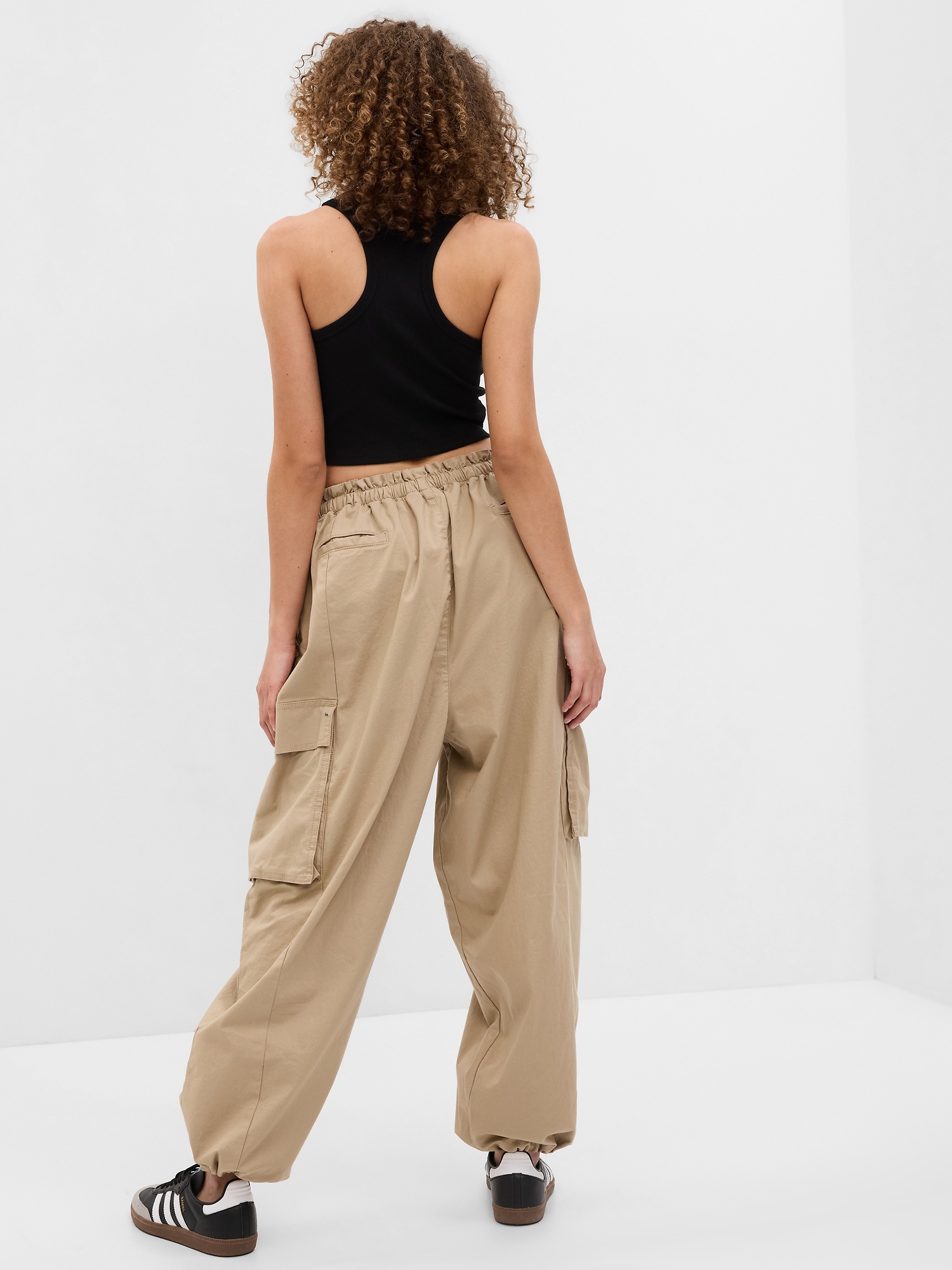 Cotton Cargo Parachute Pants | Gap