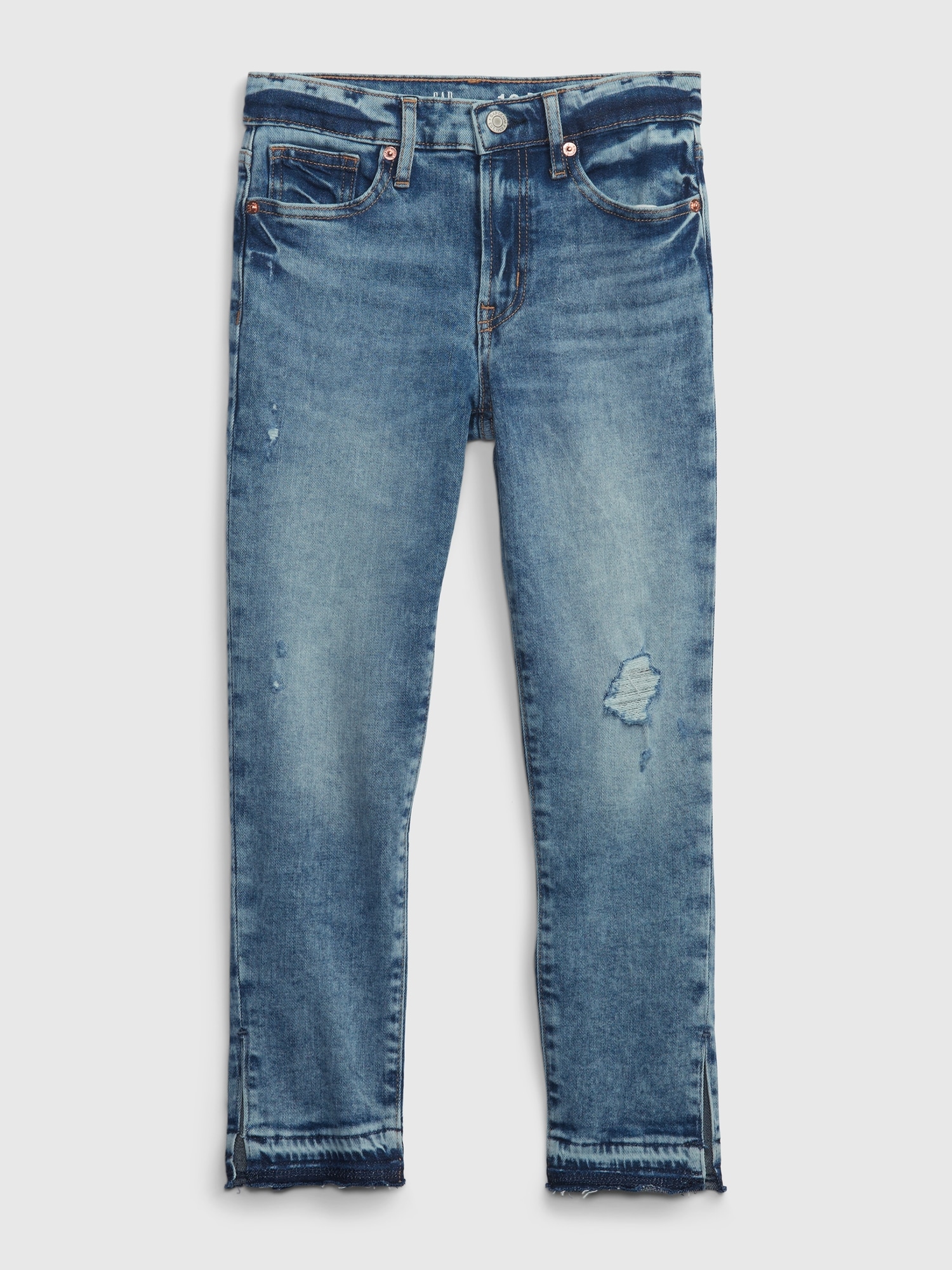 Gap Kids High Rise Vintage Slim Jeans with Washwell blue. 1
