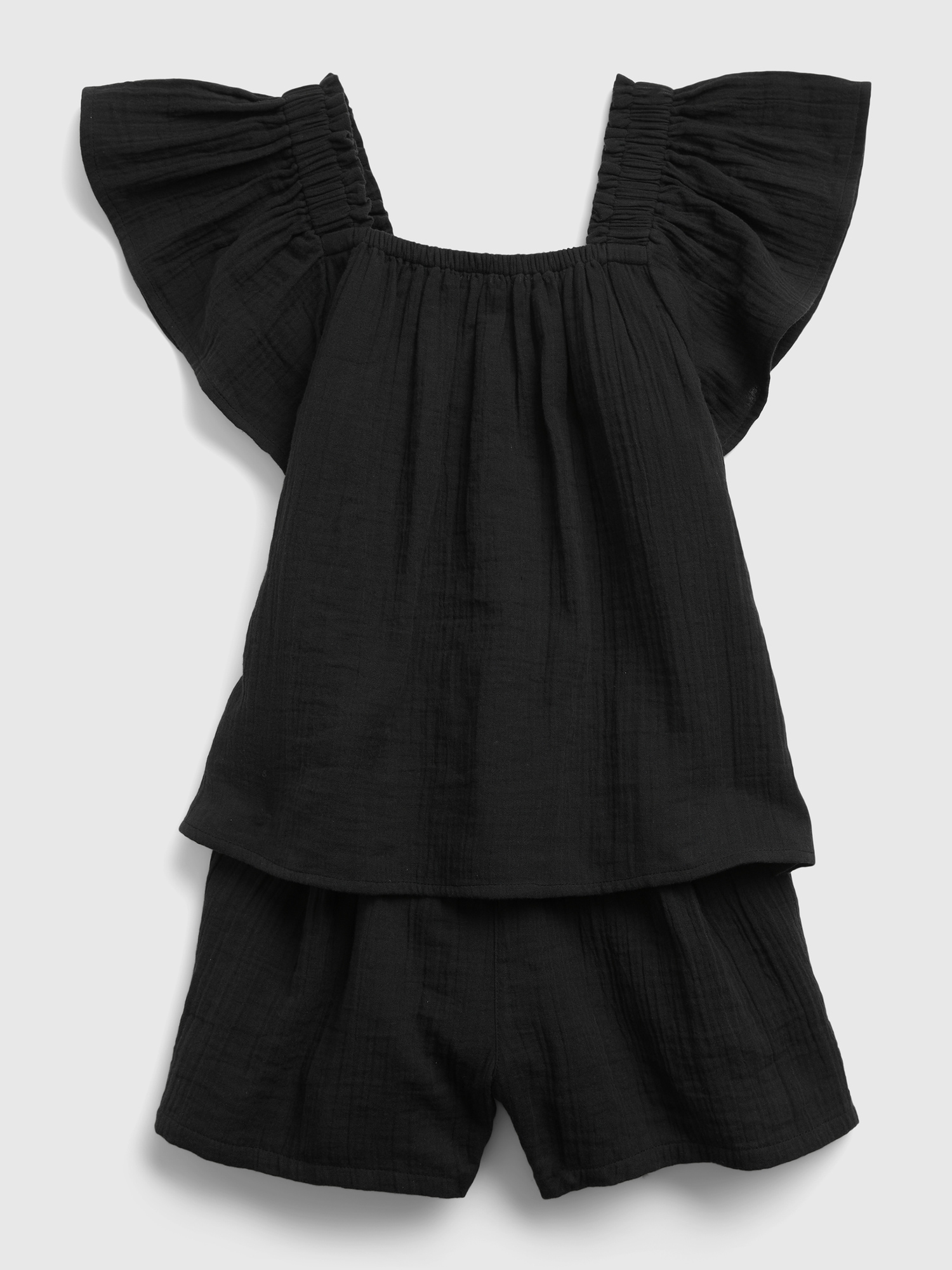 Kids Crinkle Gauze Flutter Sleeve Outfit Set Gap