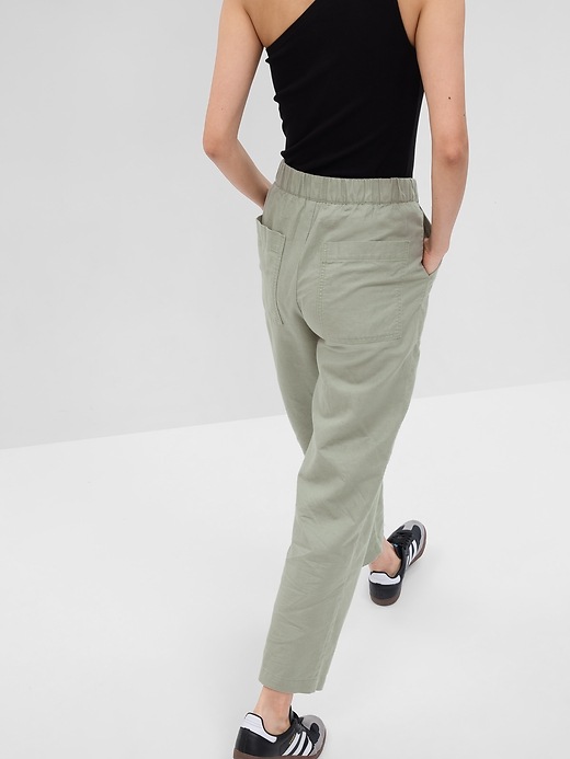 Image number 8 showing, Linen-Cotton Pull-On Pants