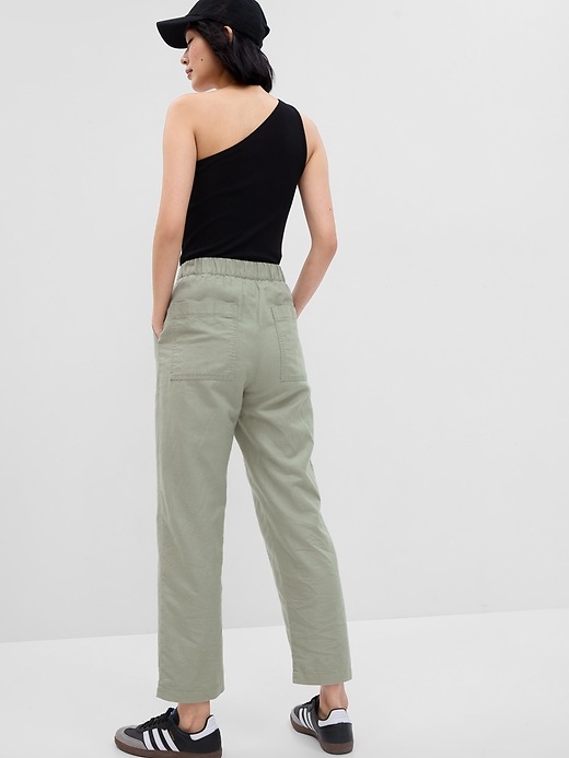 Image number 7 showing, Linen-Cotton Pull-On Pants