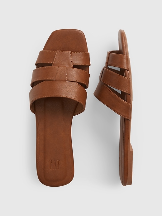 Image number 2 showing, Faux-Leather Sandals