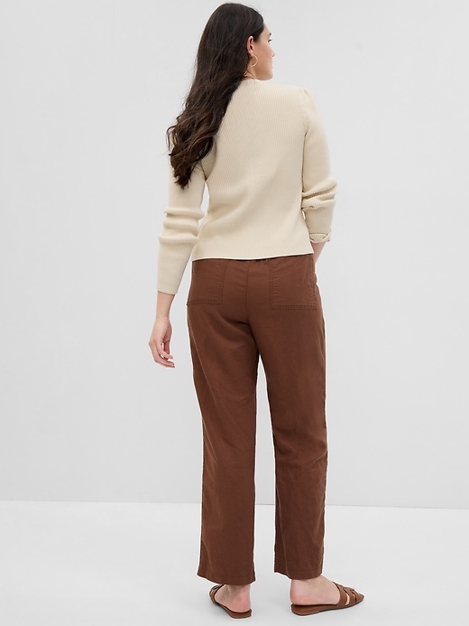 Image number 5 showing, Linen-Cotton Pull-On Pants