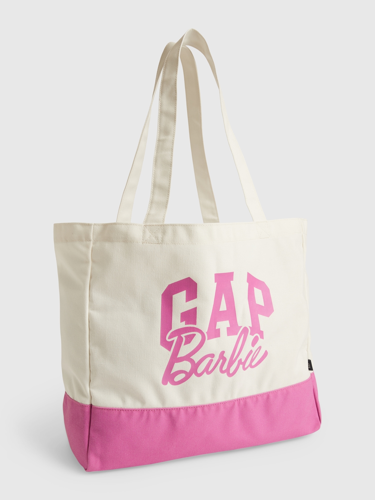 Gap &#215 Barbie&#153 Adult Recycled Arch Logo Tote Bag beige. 1