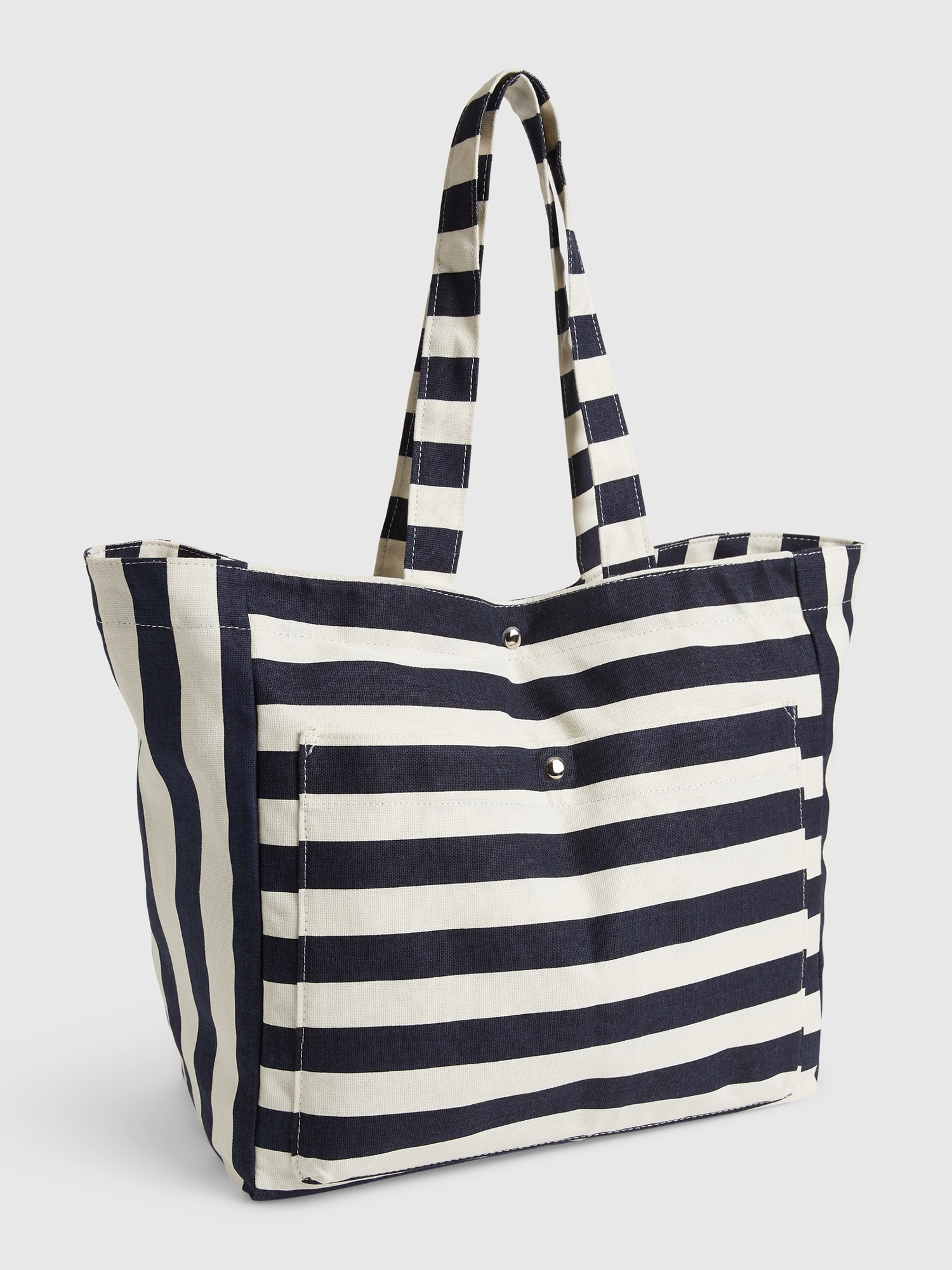 Gap Linen-Cotton Stripe Tote Bag blue. 1