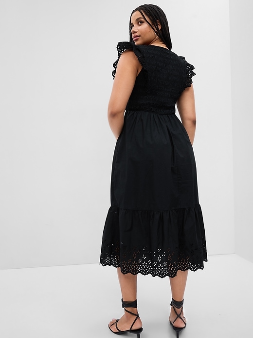 Image number 5 showing, Ruffle Sleeve Smocked Midi Dress