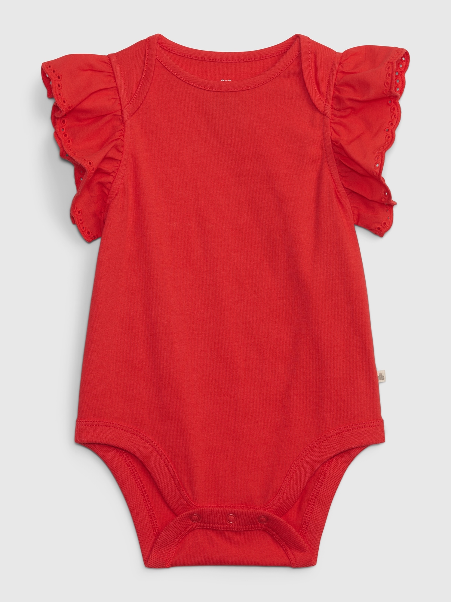 Gap Baby Organic Cotton Mix and Match Flutter Bodysuit red. 1