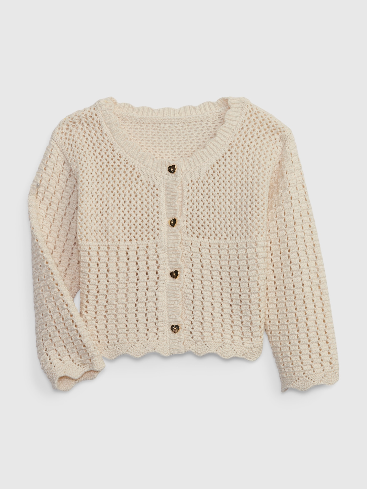 Gap Baby Crochet Cardigan beige. 1