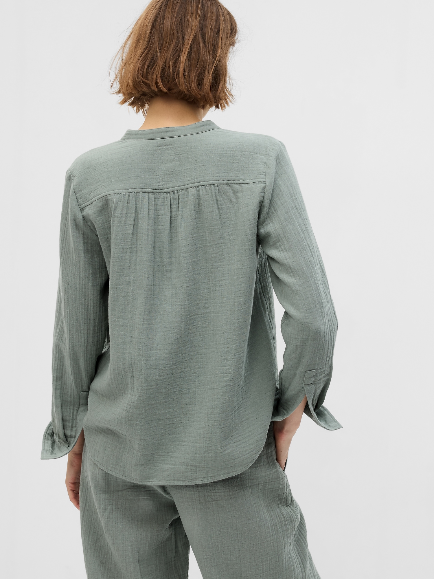 Crinkle Gauze Shirt Gap