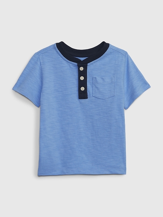 View large product image 1 of 1. Toddler Henley Pocket T-Shirt