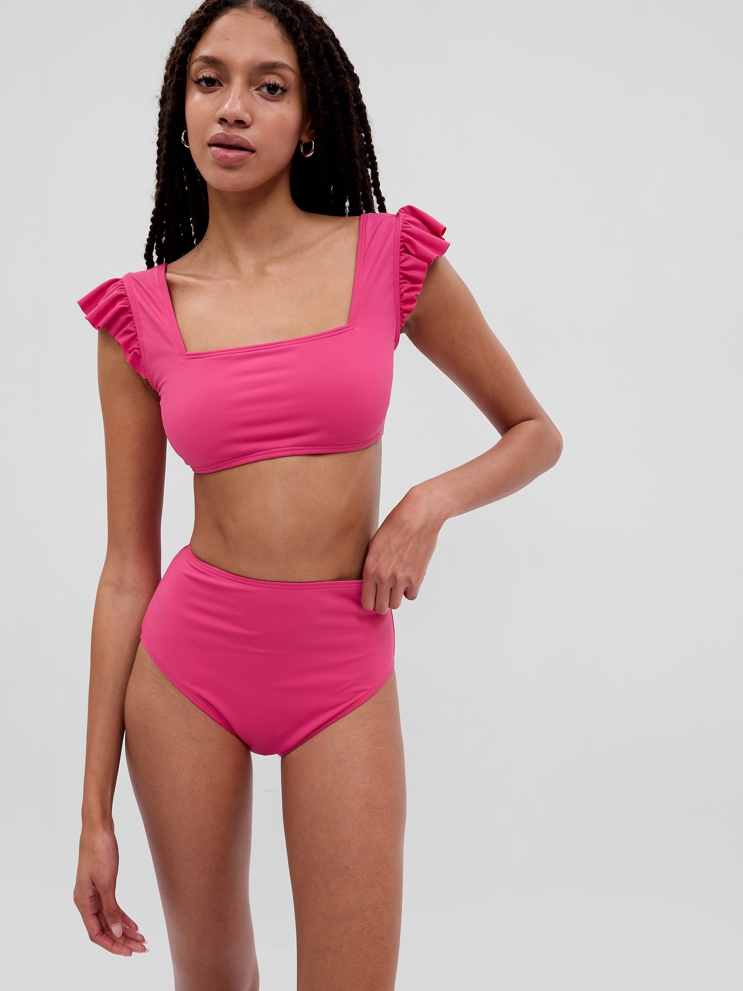 Gap Ruffle Bikini Top pink. 1