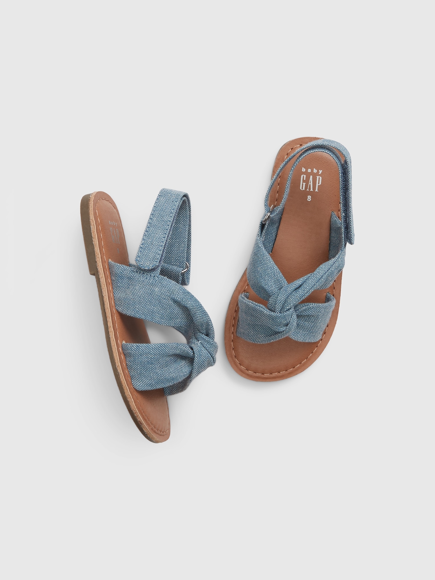 Gap Toddler Chambray Knot Sandals blue. 1
