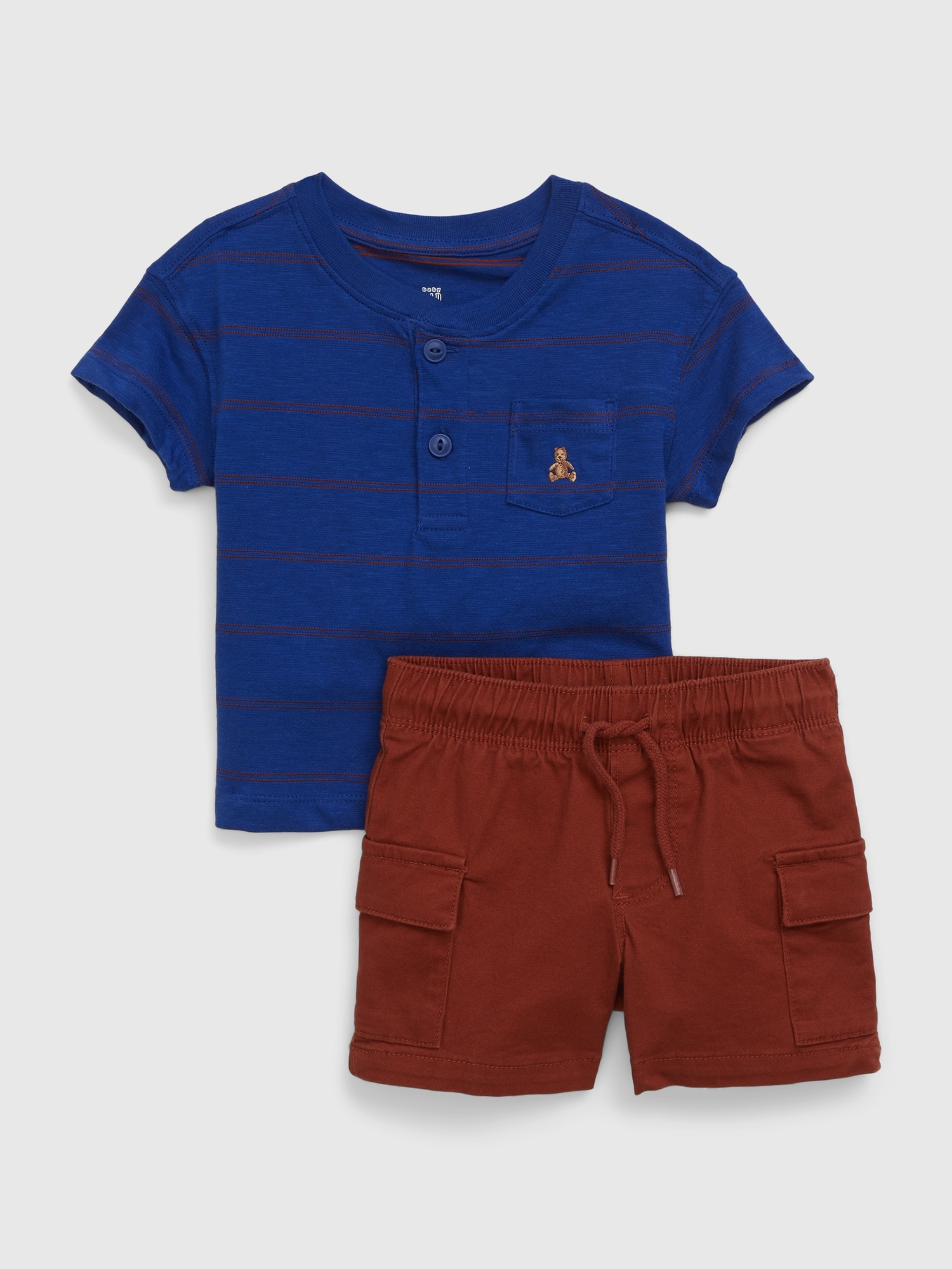 Baby Stripe Cargo Outfit Set | Gap