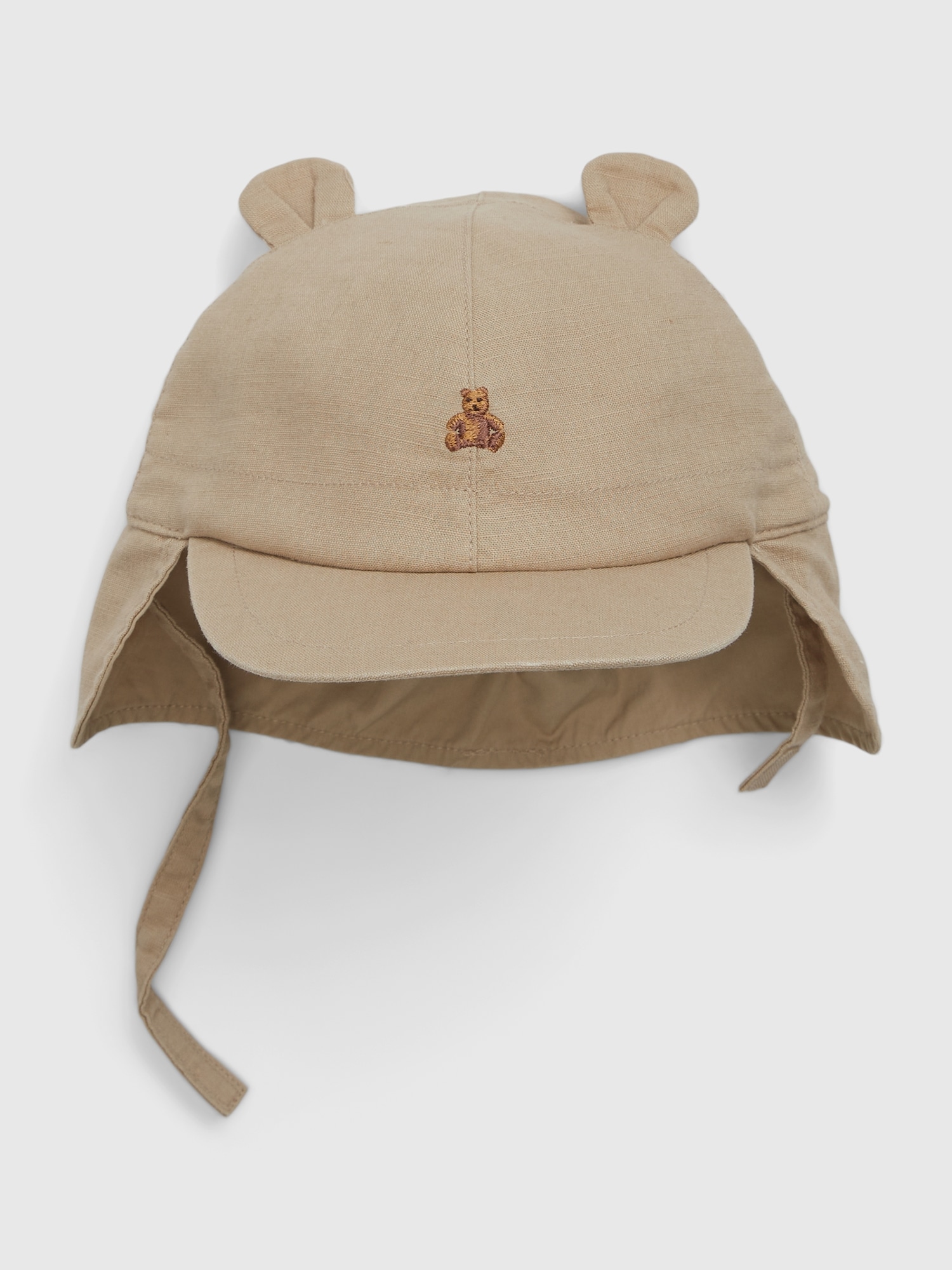 Gap Baby Linen-Cotton Brannan Bear Hat beige. 1