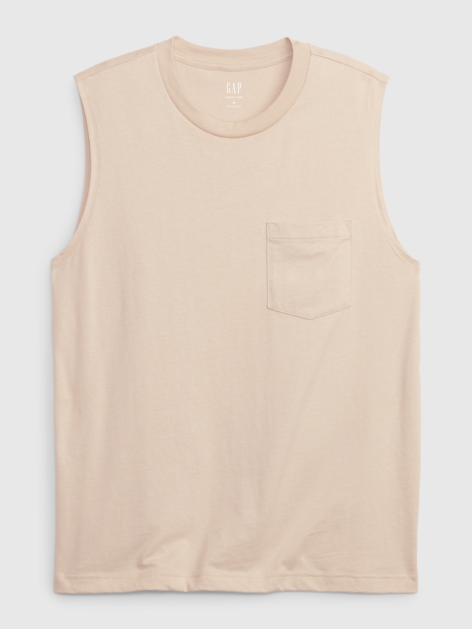 Organic Cotton Muscle Sleeveless Pocket T-Shirt