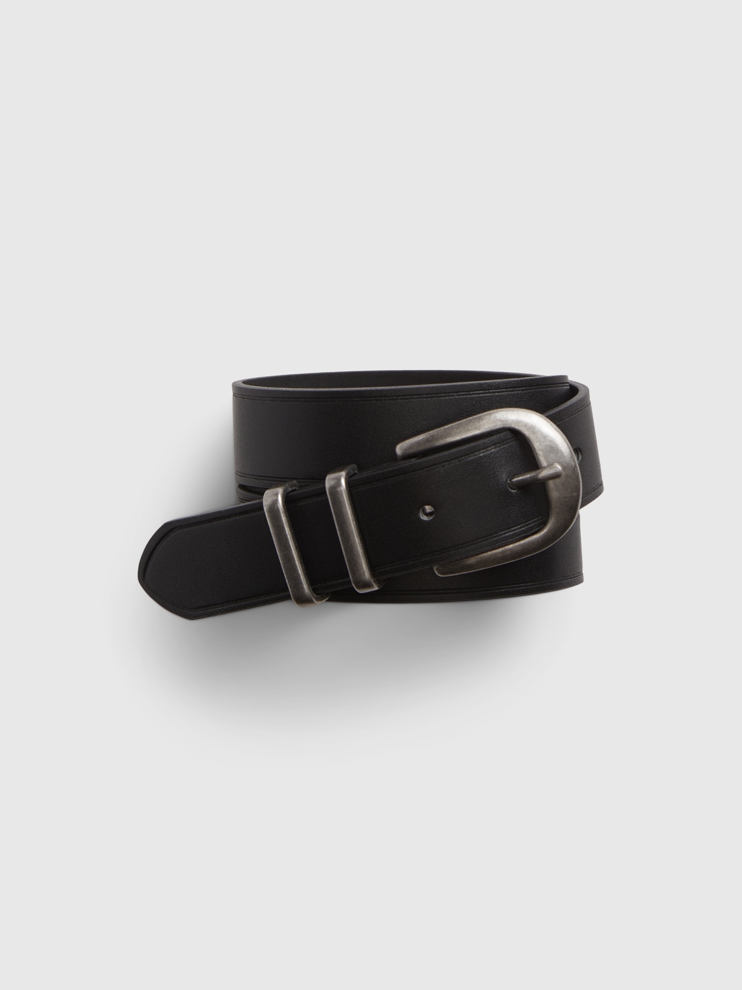 Gap Faux-Leather Western Belt black. 1