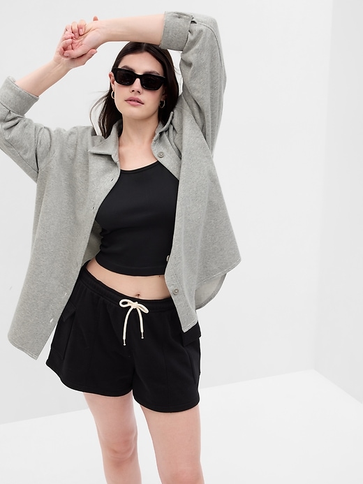 L'image numéro 4 présente Veste-chemise en molleton vintage doux