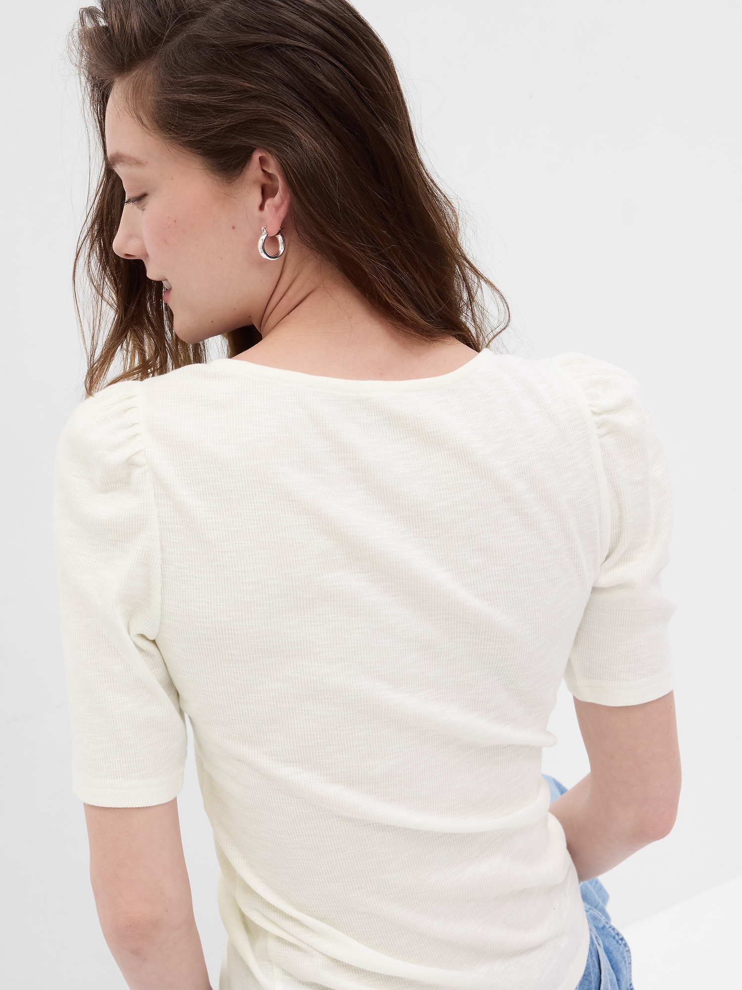 T-shirt manches longues à dentelle noir femme | Morgan