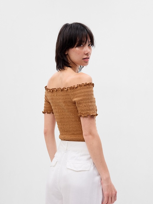 Smocked Off-Shoulder Top | Gap