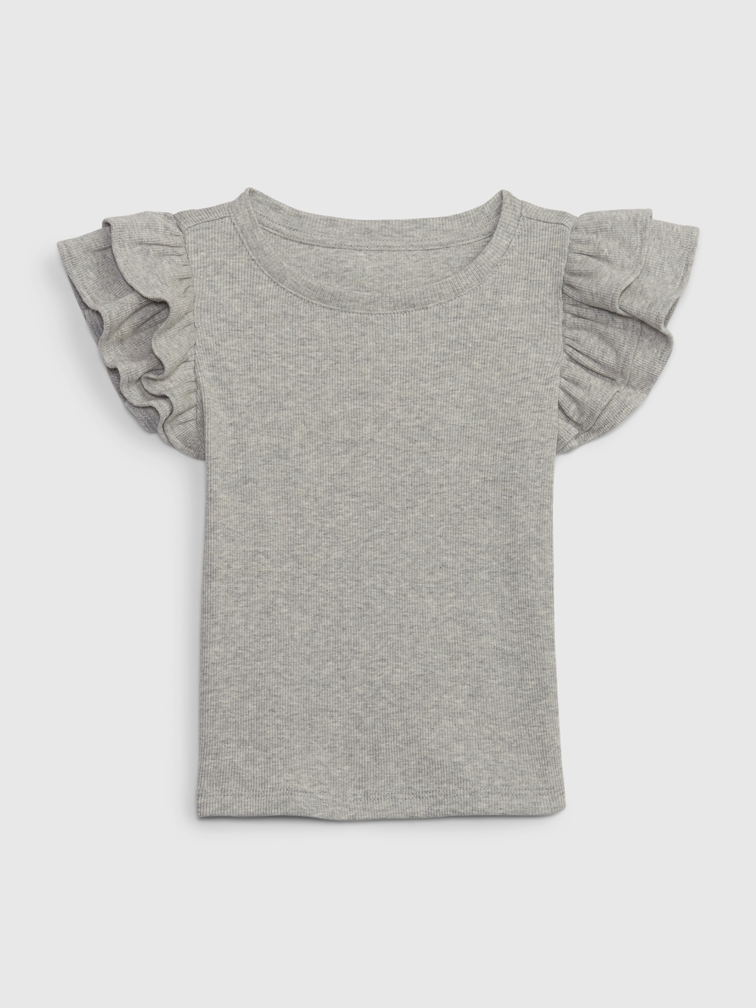 Gap Toddler Flutter Sleeve T-Shirt gray. 1