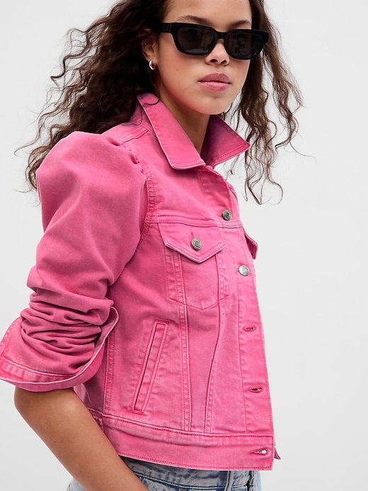 Image number 3 showing, Gap &#215 Barbie&#153 Adult Puff Sleeve Icon Denim Jacket