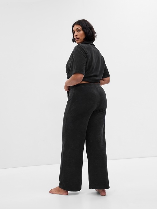 Towel Terry Wide Leg Pants | Gap