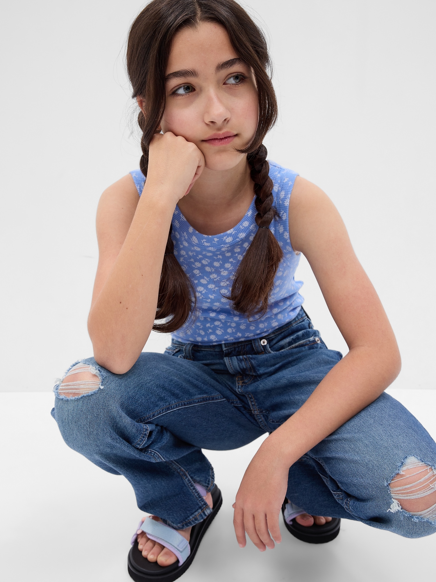 Kids Rib Tank Top Gap