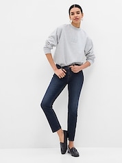 Mid Rise Split-Hem Vintage Slim Jeans
