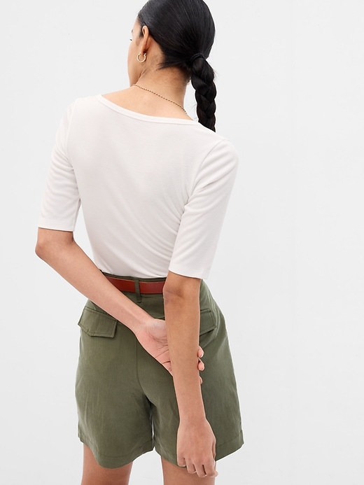 Image number 2 showing, Mini Rib Scoop Neck T-Shirt