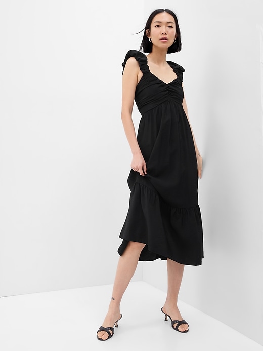 Image number 3 showing, Ruched Tiered Midi Dress