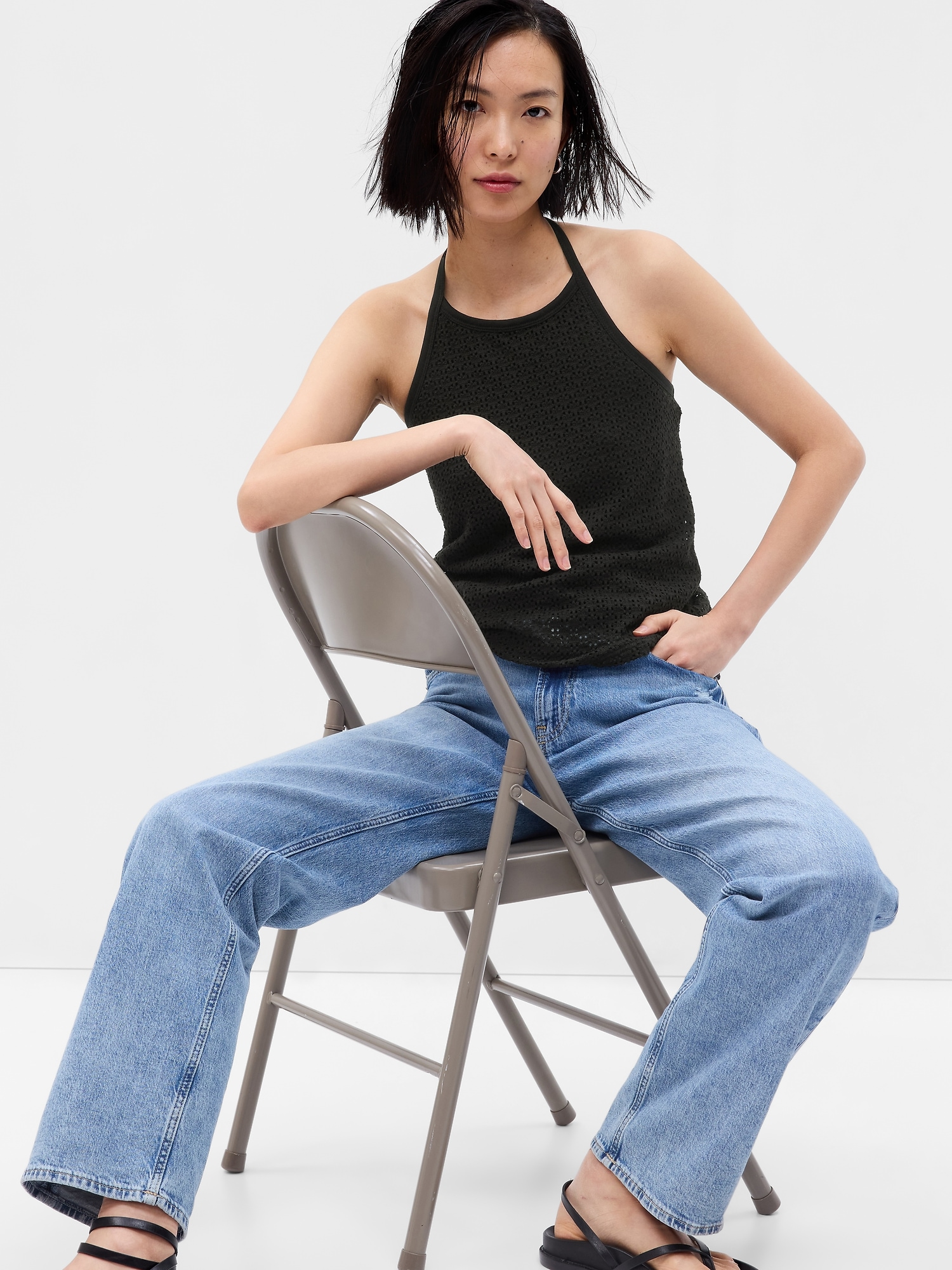 Crochet Halter Tank Top Gap