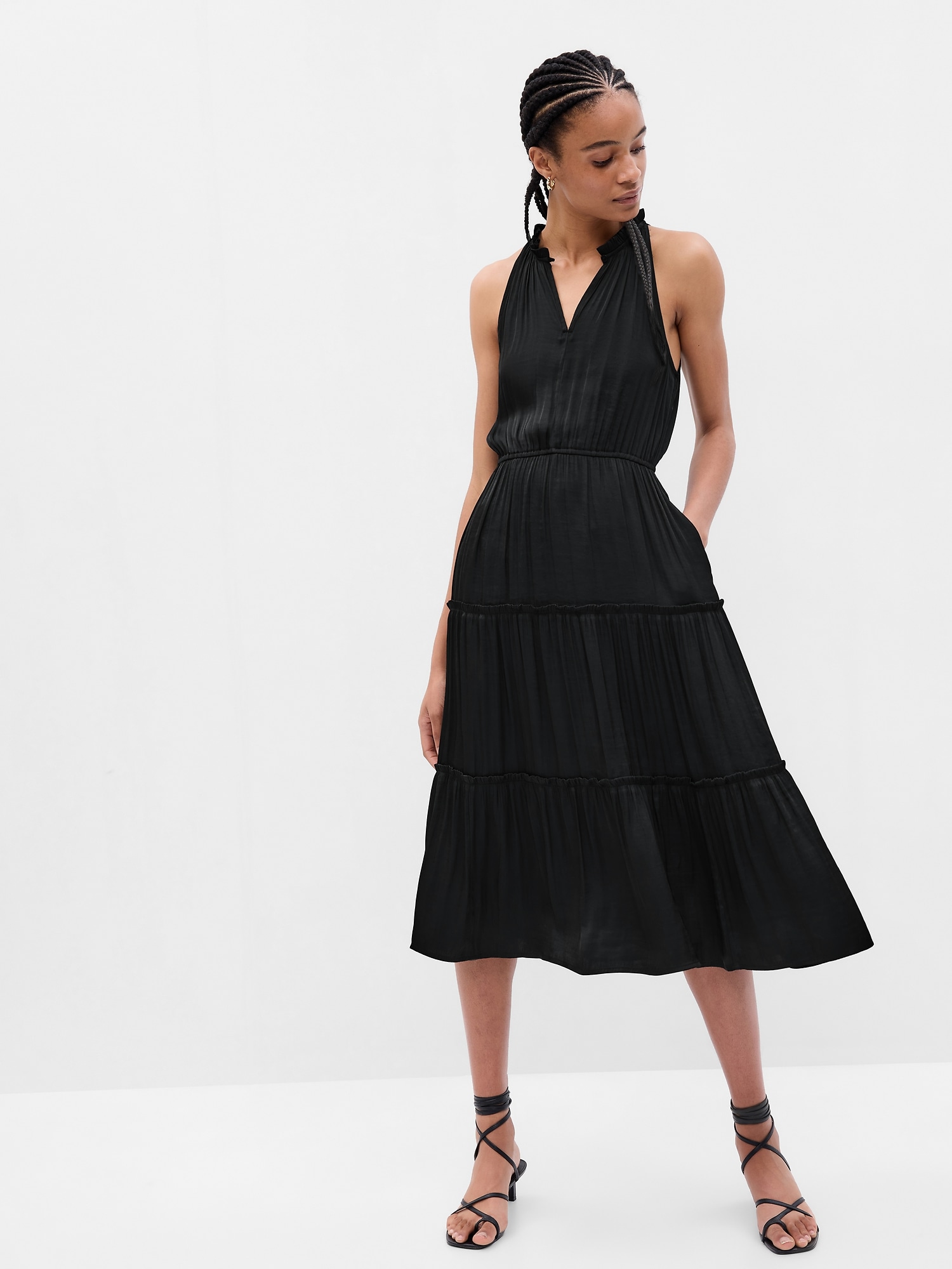 Robe Noire Femme Gap Taille 12 Longueur Longue - Occasion Très Bon état, Style Loose Décontracté
