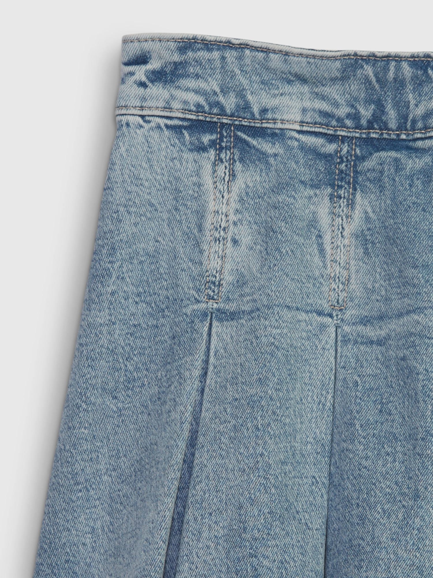 Kids Pleated Denim Skirt Gap