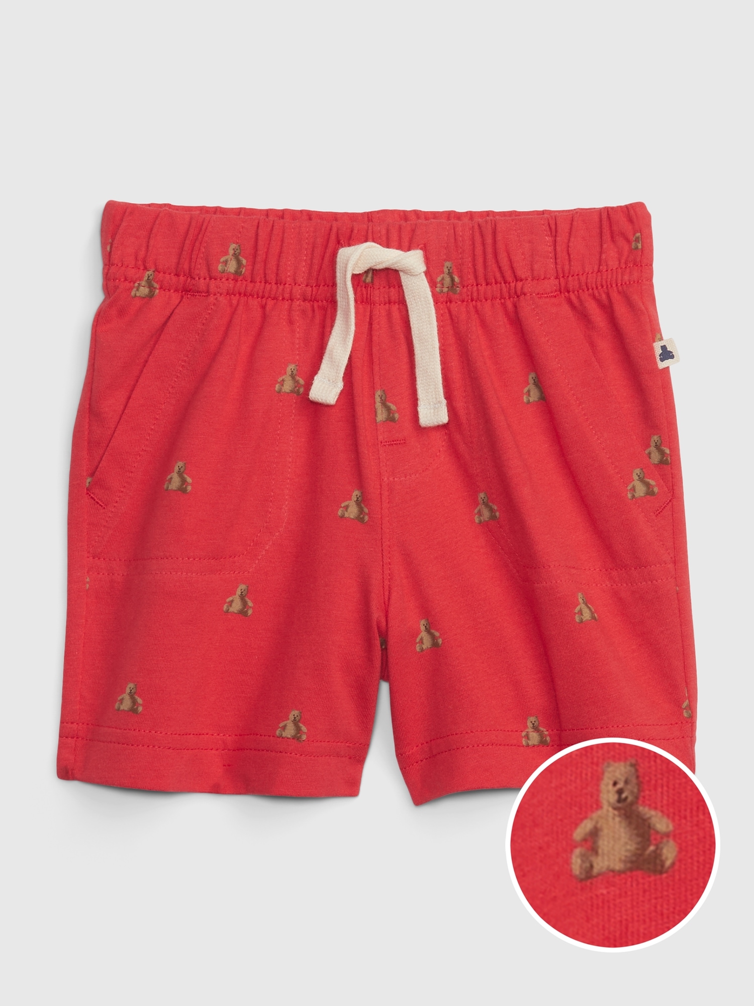 Gap Baby Organic Cotton Mix and Match Pull-On Shorts red. 1