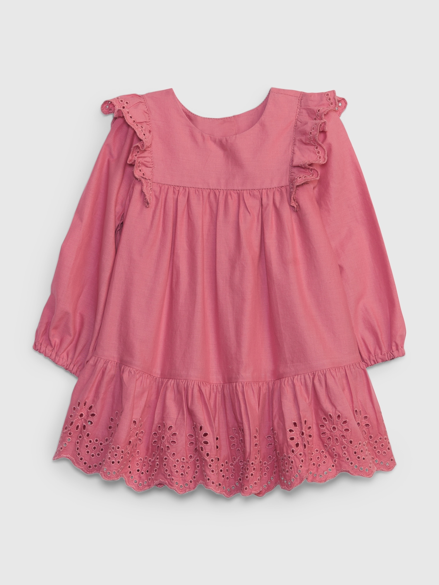 Baby Ruffled Eyelet Dress Gap