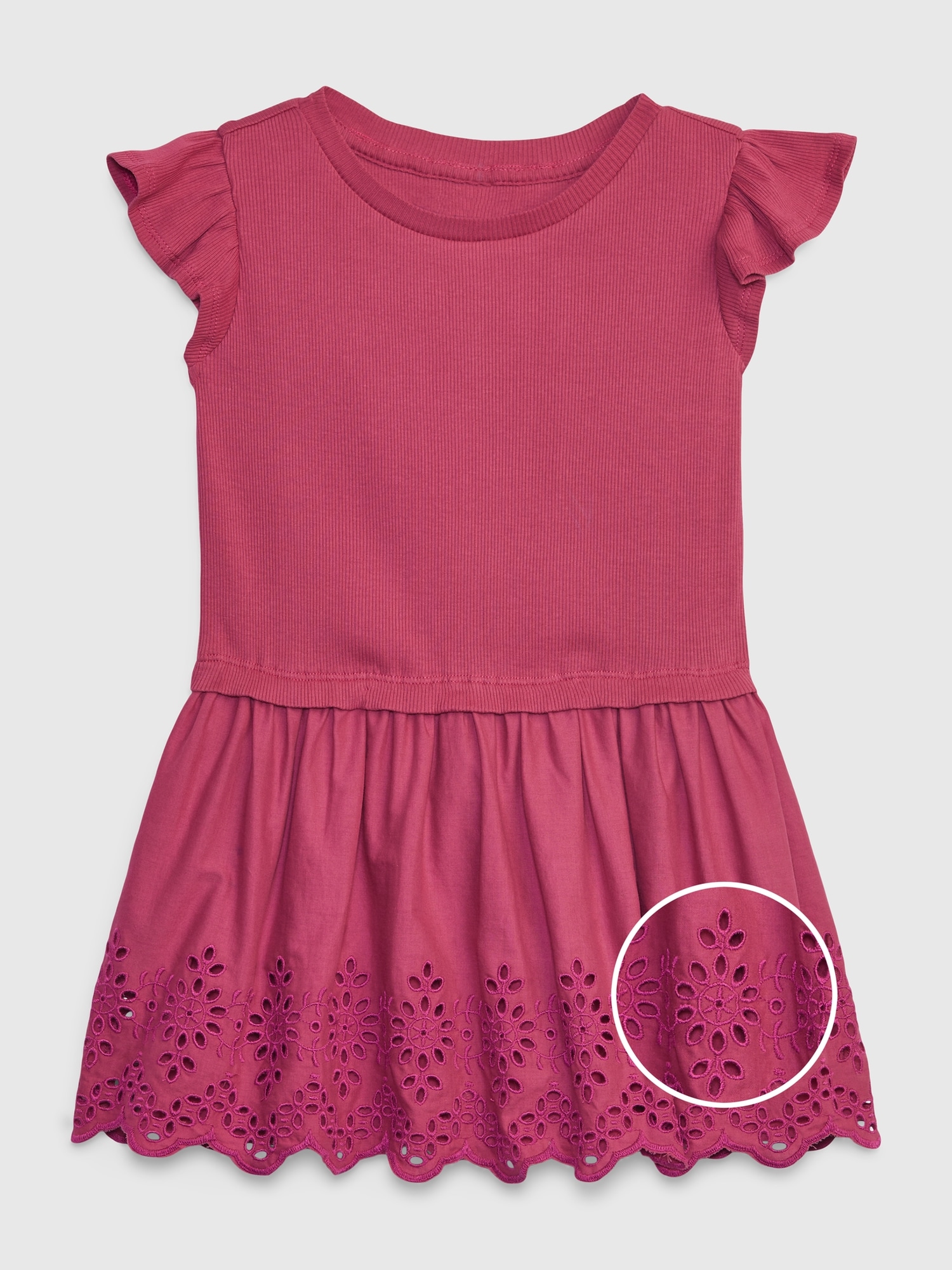 Gap Toddler Eyelet Dress pink. 1