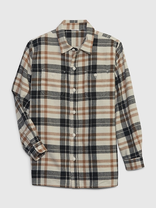 Image number 2 showing, Kids Organic Cotton Flannel Shirt